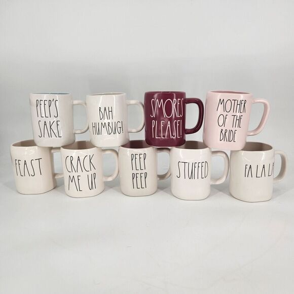 Rae Dunn Ceramic Coffee Mug Quirky Sayings Artisan Collection Choose from 9 - Picture 1 of 13